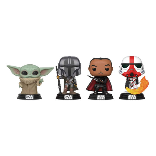 Figuras navideñas de Star Wars: Mandalorian, paquete de 4