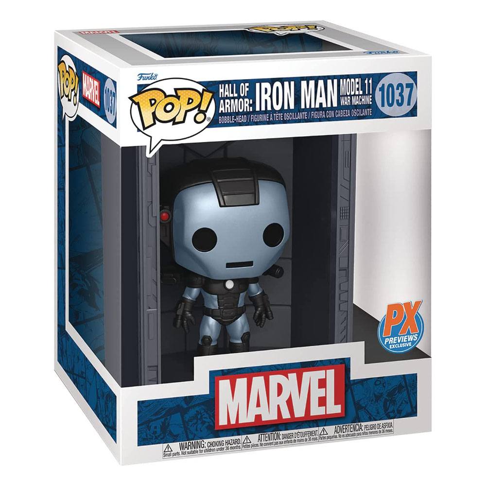 marvel pop deluxe hall of armor iron man model 11 war machine px exclusive
