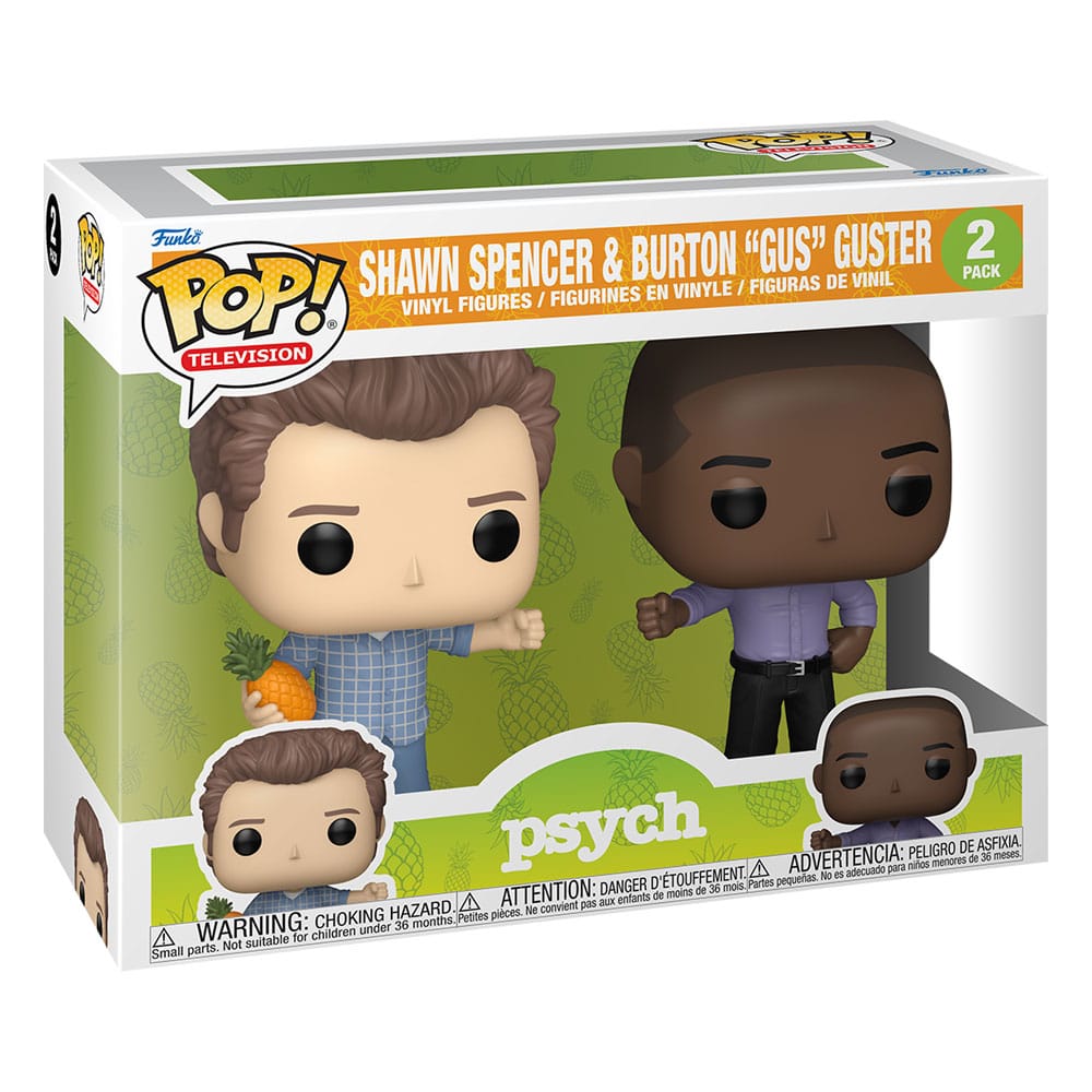 Pop! Shawn Spencer e "Gus" Guster - Pack de 2 figuras