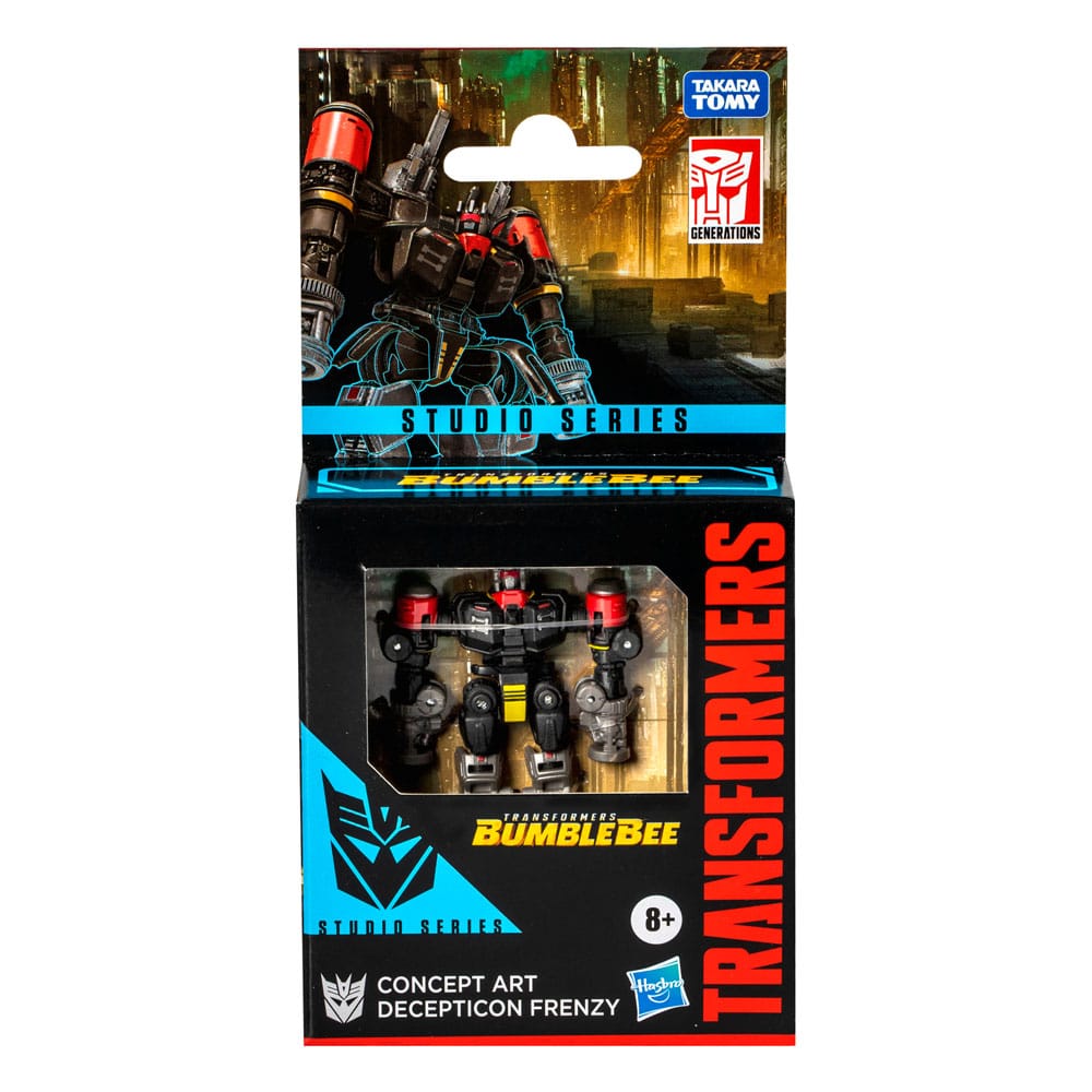 Arte conceptual frenética da série Transformers Generations Studio