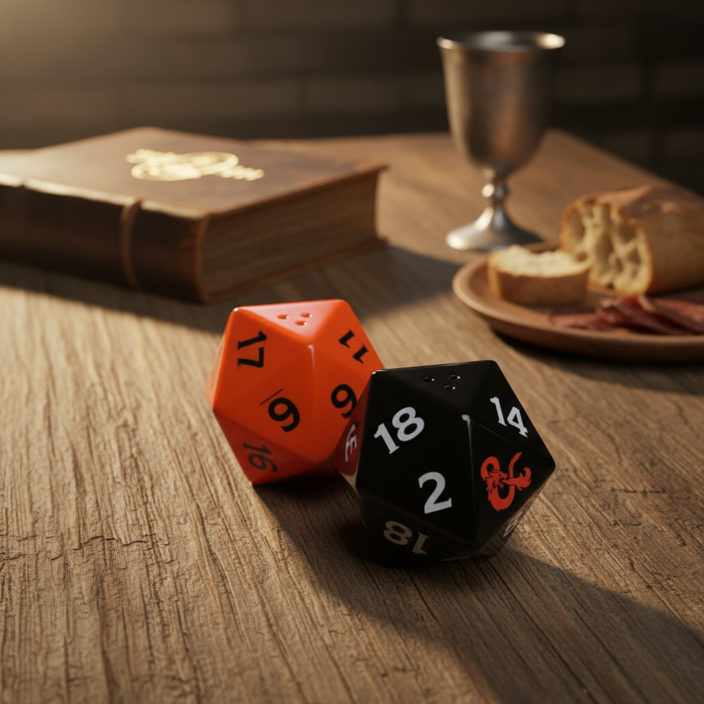 Salière et Poivrière Donjons et Dragons - Dé D20