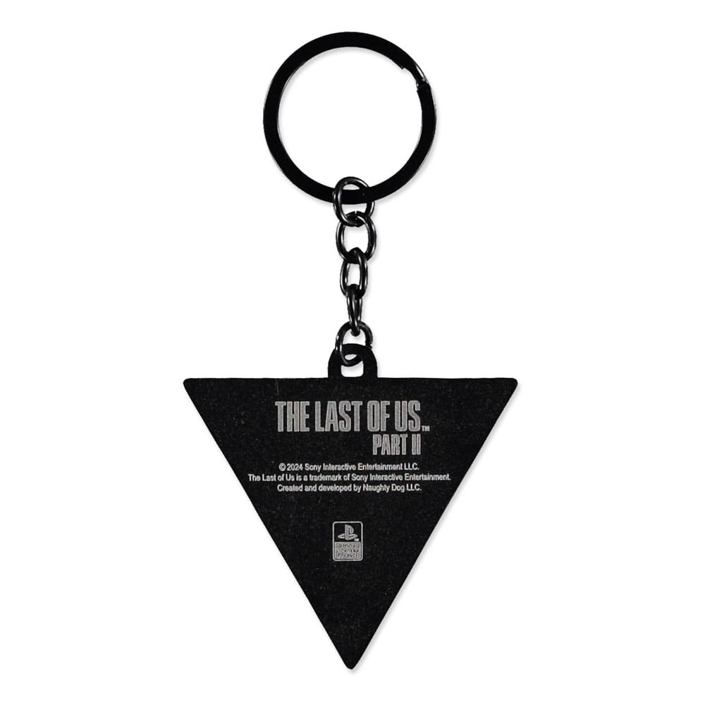 Porta-chaves em metal com o emblema de The Last of Us Part II