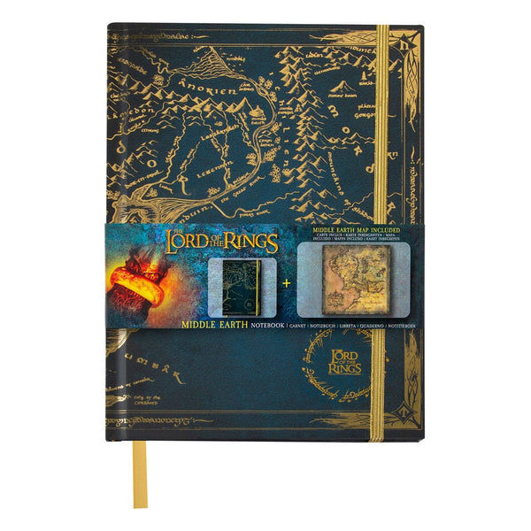 Cuaderno de notas de El Señor de los Anillos - Mapa de la Tierra Media