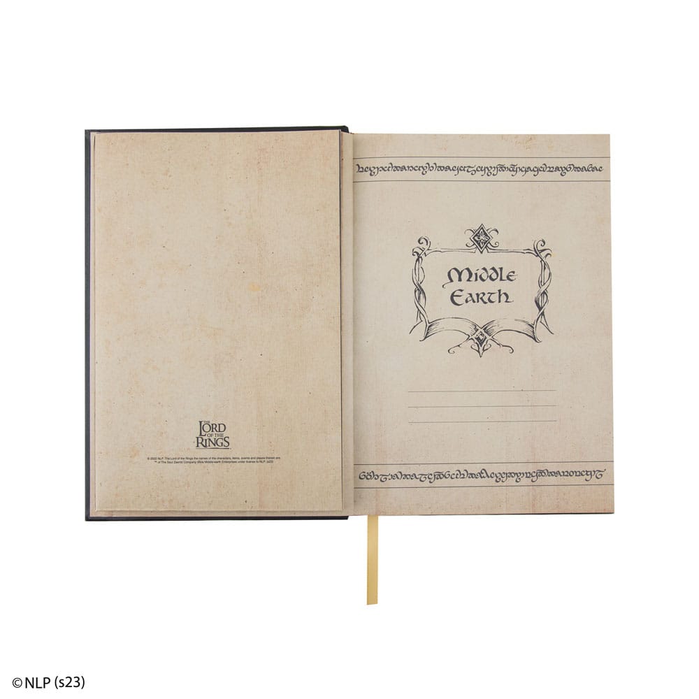 Cuaderno de notas de El Señor de los Anillos - Mapa de la Tierra Media