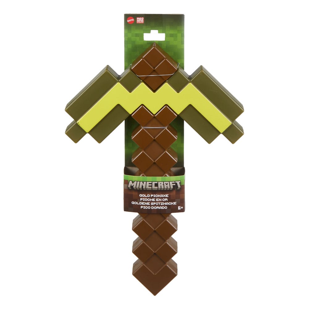 replique roleplay minecraft pioche en or mattel