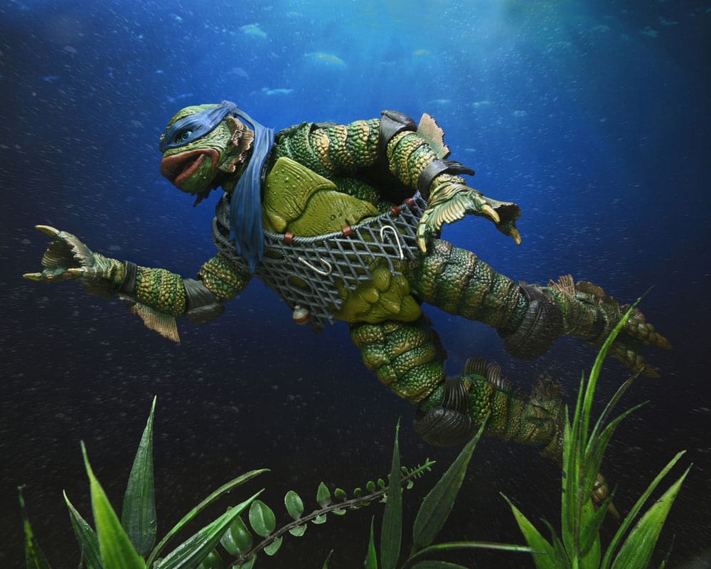 Leonardo como a Criatura - Monstros da Universal vs Tartarugas Ninja 