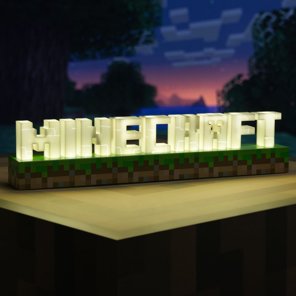lampe minecraft logo paladone