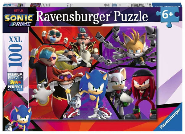 Puzzle Sonic Prime - Sonic e Vilões (100 peças)