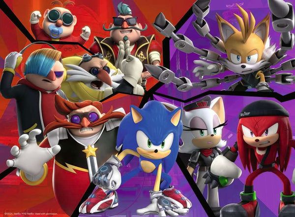Puzzle Sonic Prime - Sonic e Vilões (100 peças)