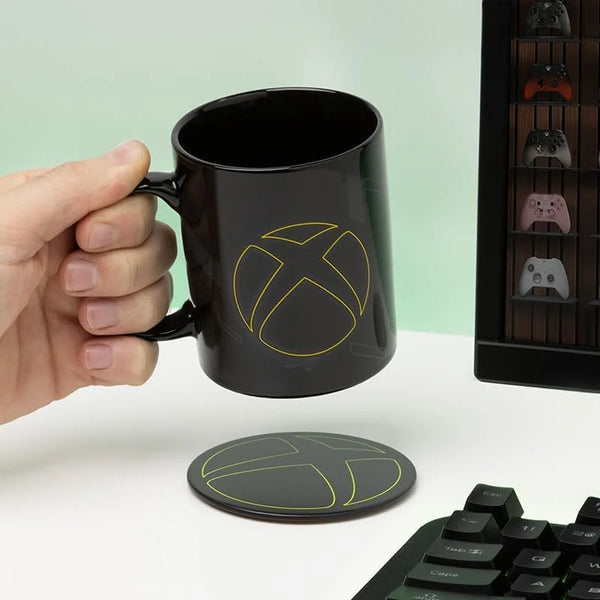 Caneca Xbox e suporte para copos em metal