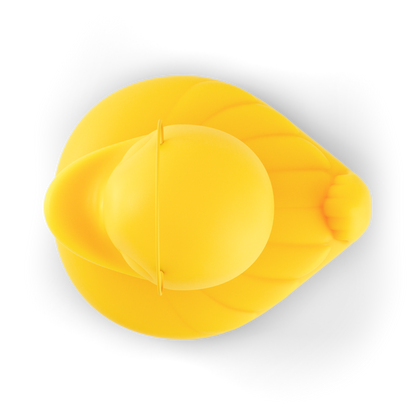 Yellow duck night light floating in pool by Goodnight Light for kids and pool decor