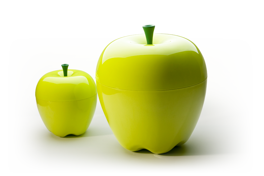 Caja de manzana verde