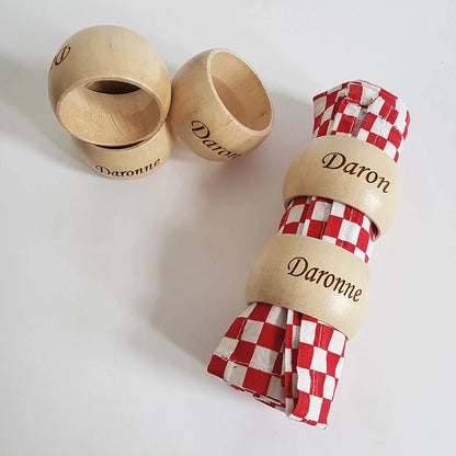 Daronne and Daron couple napkin rings