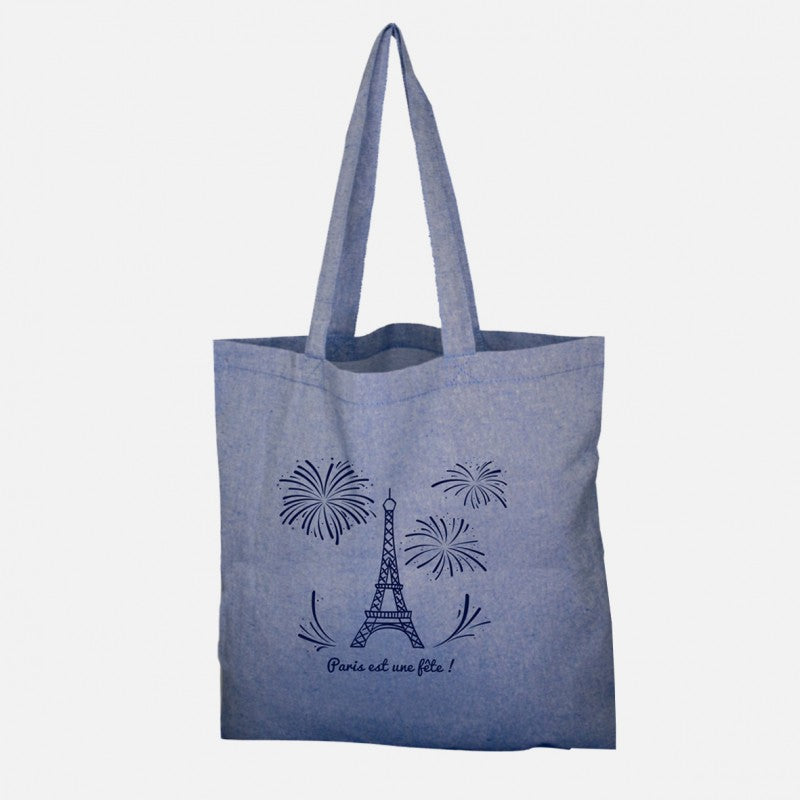 Tote Bag Azul "París es una fiesta"