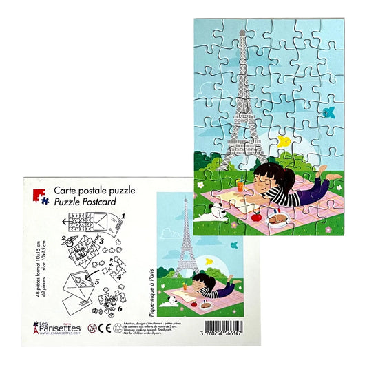 Puzzle Postal Picnic en París