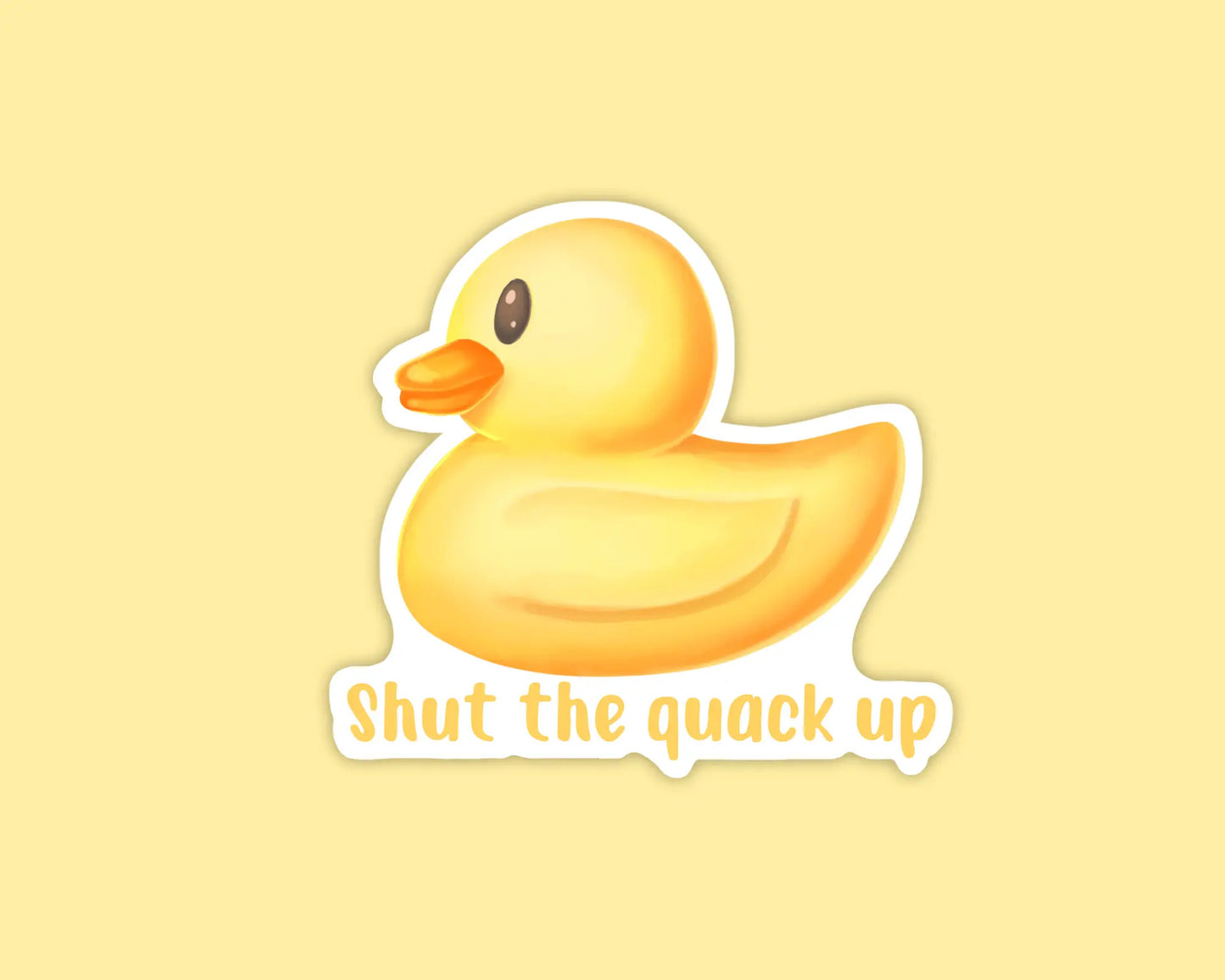 Autocollant Canard "Shut the quack up"