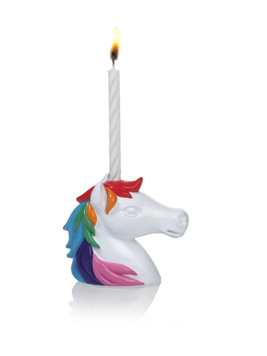 Portavelas de cumpleaños de unicornio 