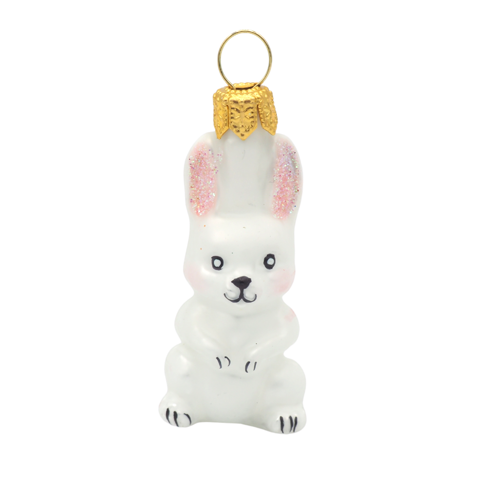 White Rabbit Christmas Bauble