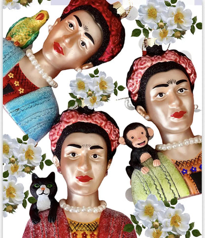 Adorno navideño Frida y su Mono