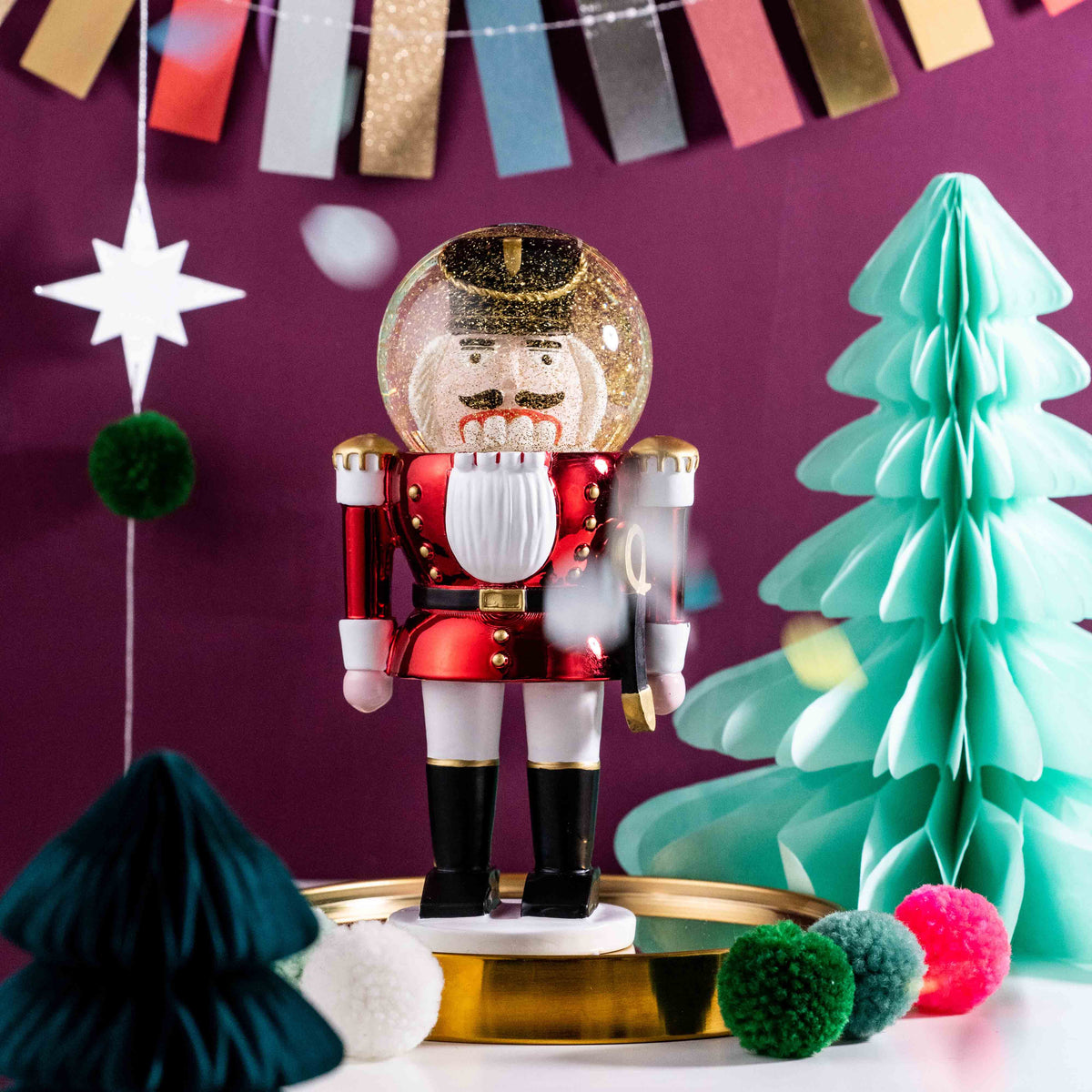 Red Nutcracker Snow Ball