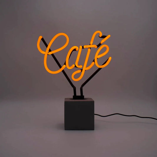 Lámpara de neón de café