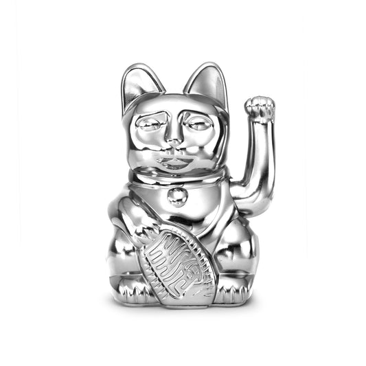 Shiny Silver Lucky Cat - Cosmic Edition