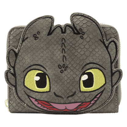 DRAGONS Krokmou "Cosplay" Portefeuille LoungeFly How to Train Your Dragon Toothless Cosplay Zip Around Wallet