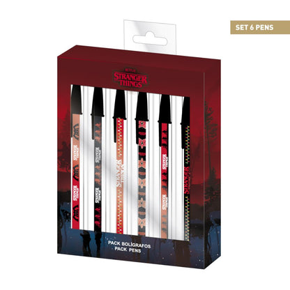 STRANGER THINGS - Set de 6 Stylos à Bille