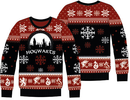 HARRY POTTER Poudlard Pull de Noël Homme Cotton Division