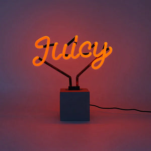 Sappige oranje neonlamp