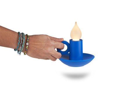 Lâmpada de candelabra - azul