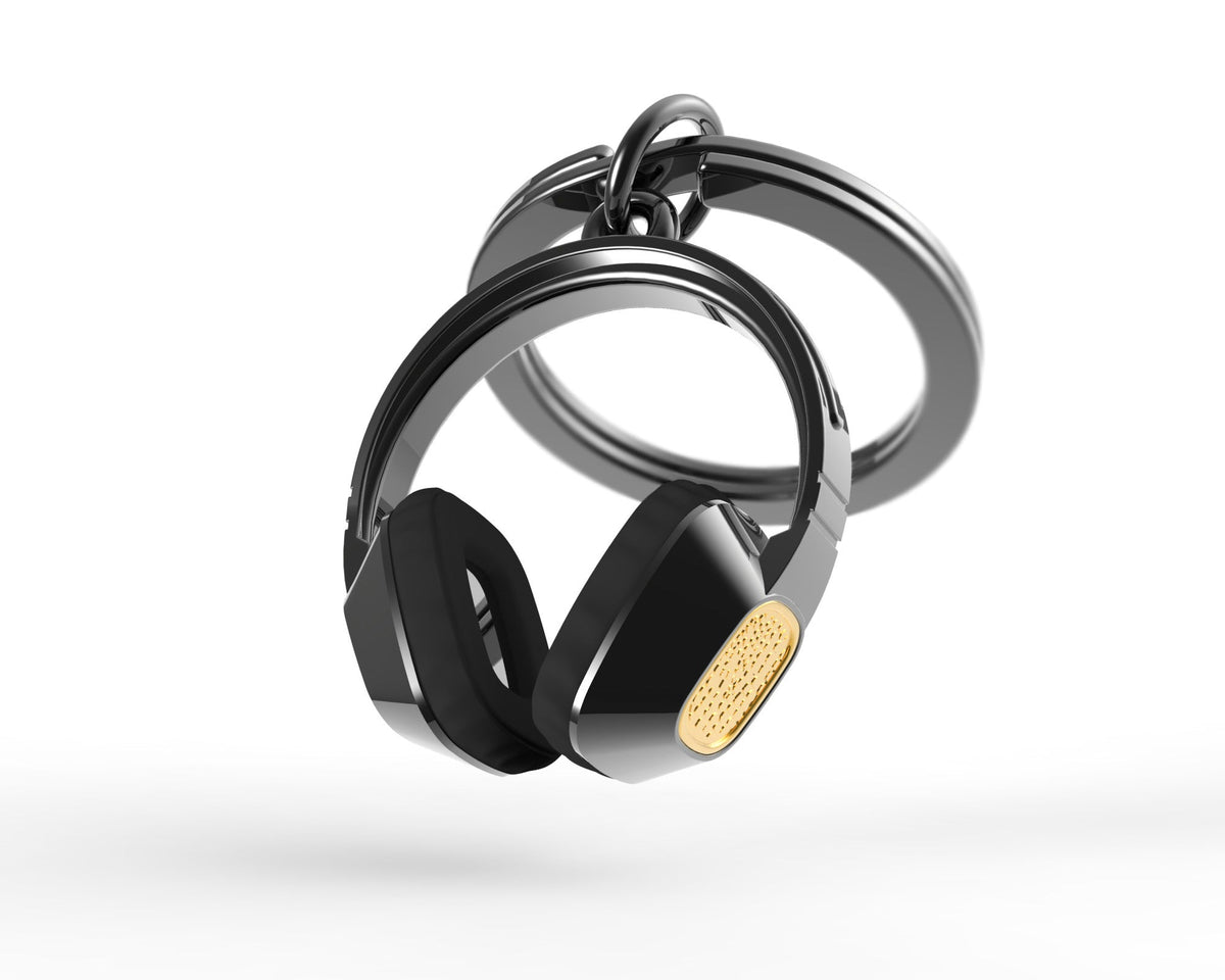 Porte clés Casque Vintage Noir