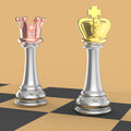 Portachiavi Reine et Roi des Echecs