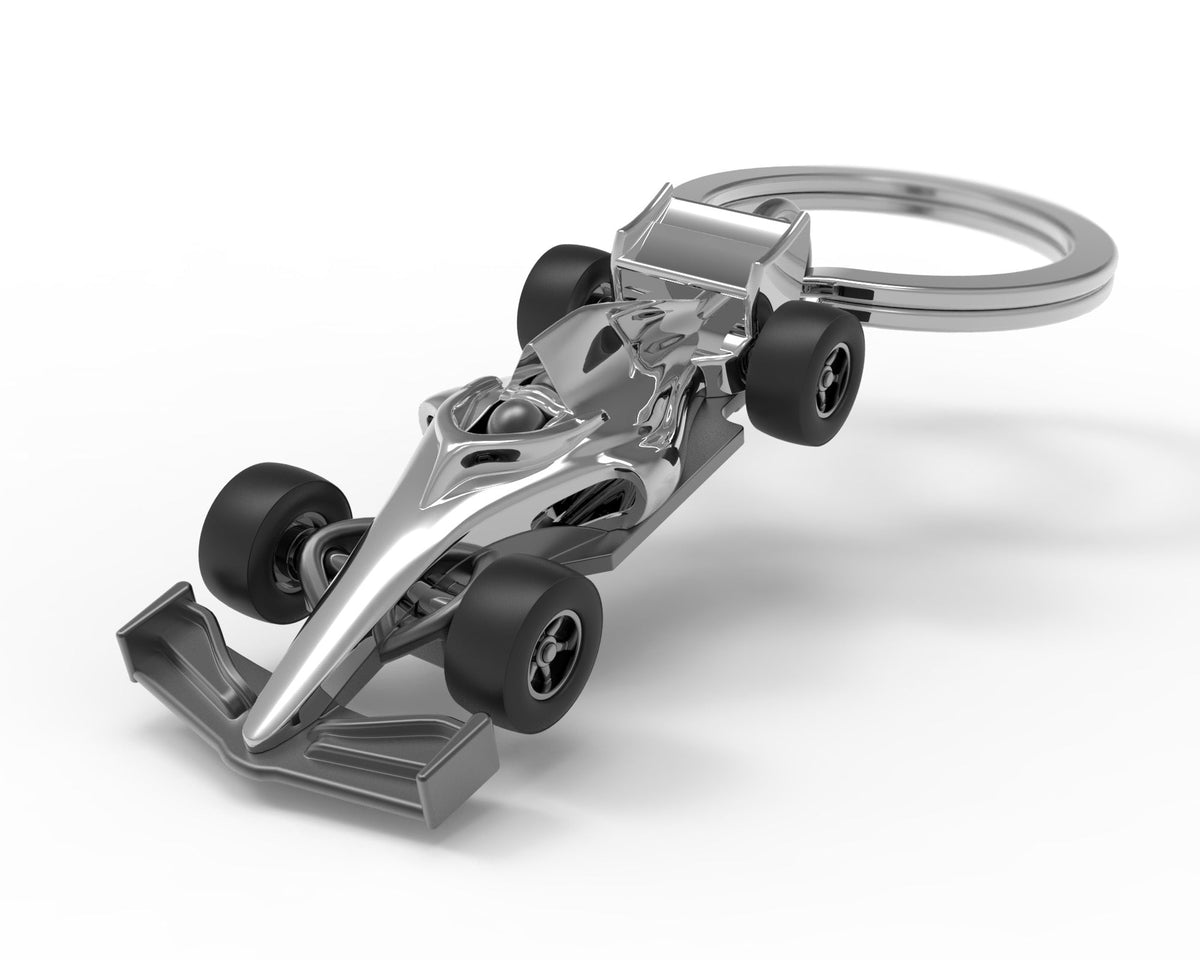シルバーF1カーキーホルダー