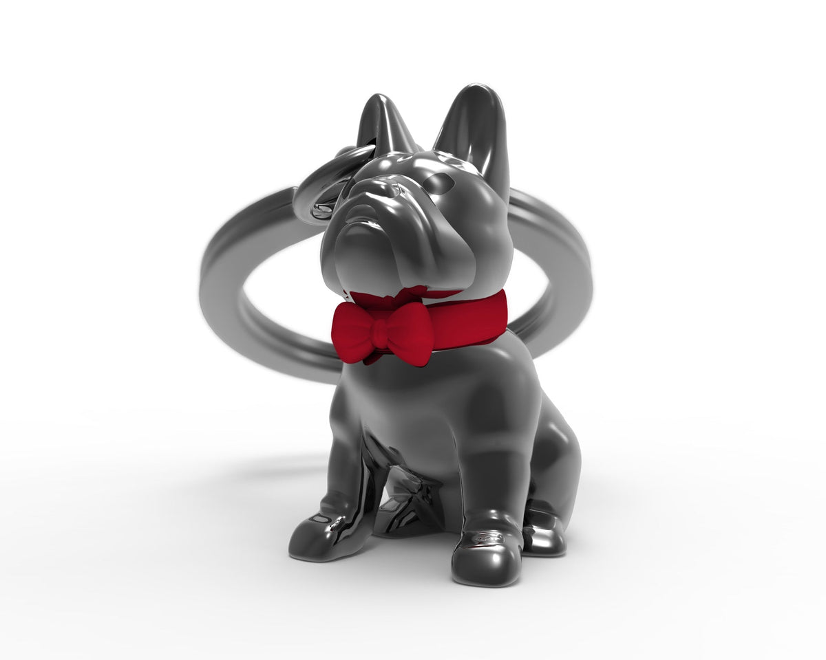 Portachiavi Bulldog nero
