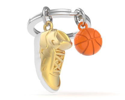 Orange Basketball key ring
