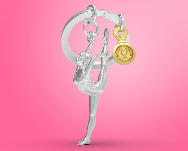 Sleutelhanger met gymnastiekmotief