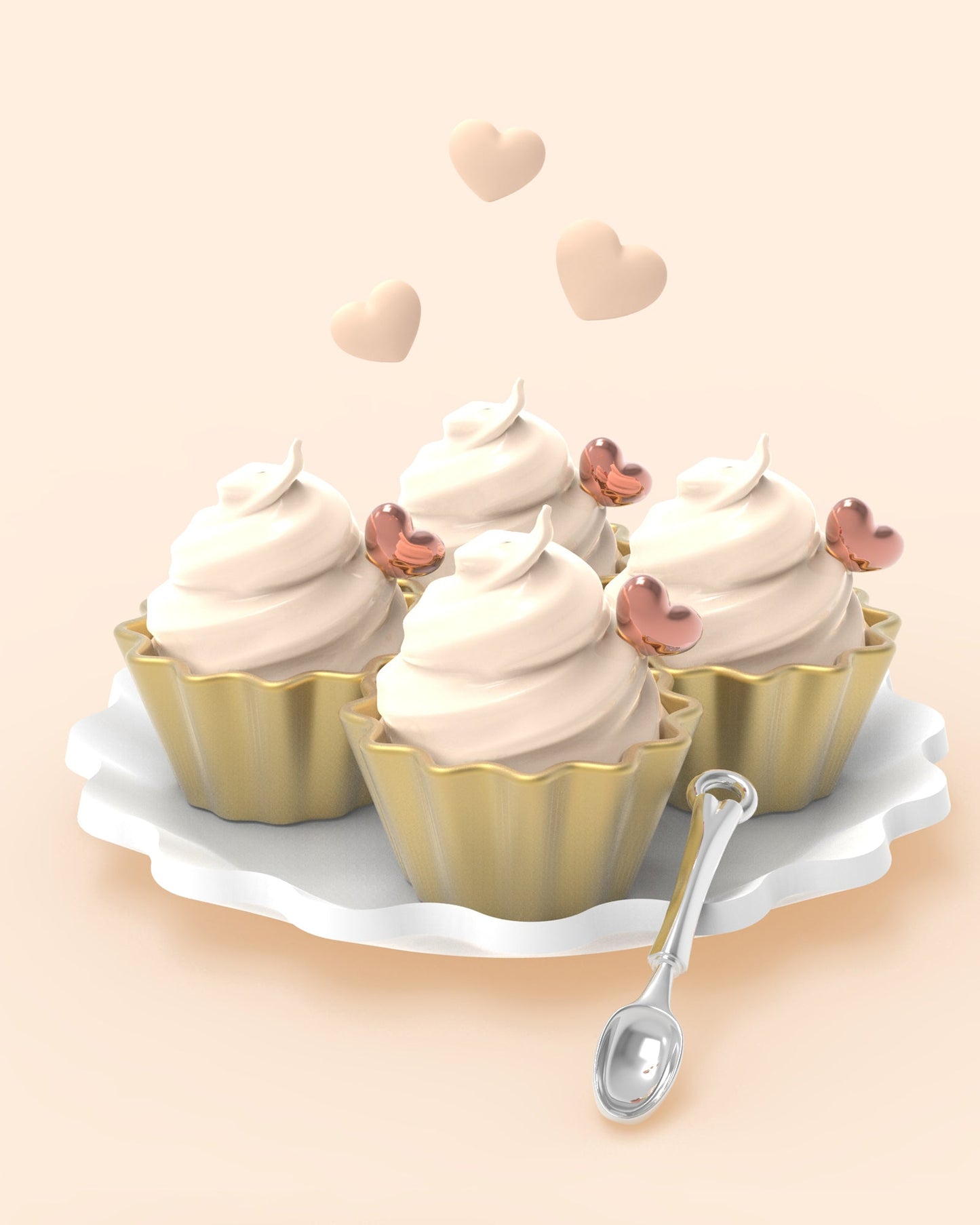 Cupcake key ring