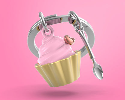 Porte clés Cupcake Rose