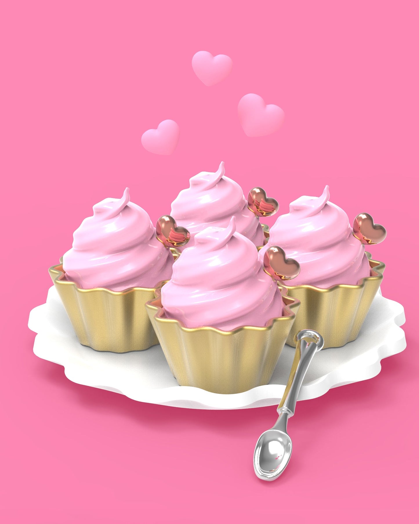 Llavero Cupcake Rosa