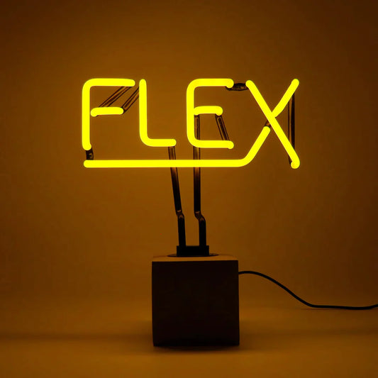 Lámpara de neón flexible amarilla