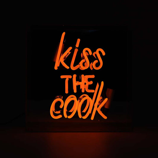 Néon KISS THE COOK Orange Locomocean | Boutique d'objets cadeaux designs kokochao.com