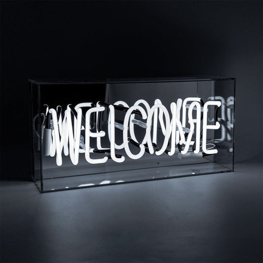 Néon WELCOME Blanc Locomocean | Boutique d'objets cadeaux designs kokochao.com