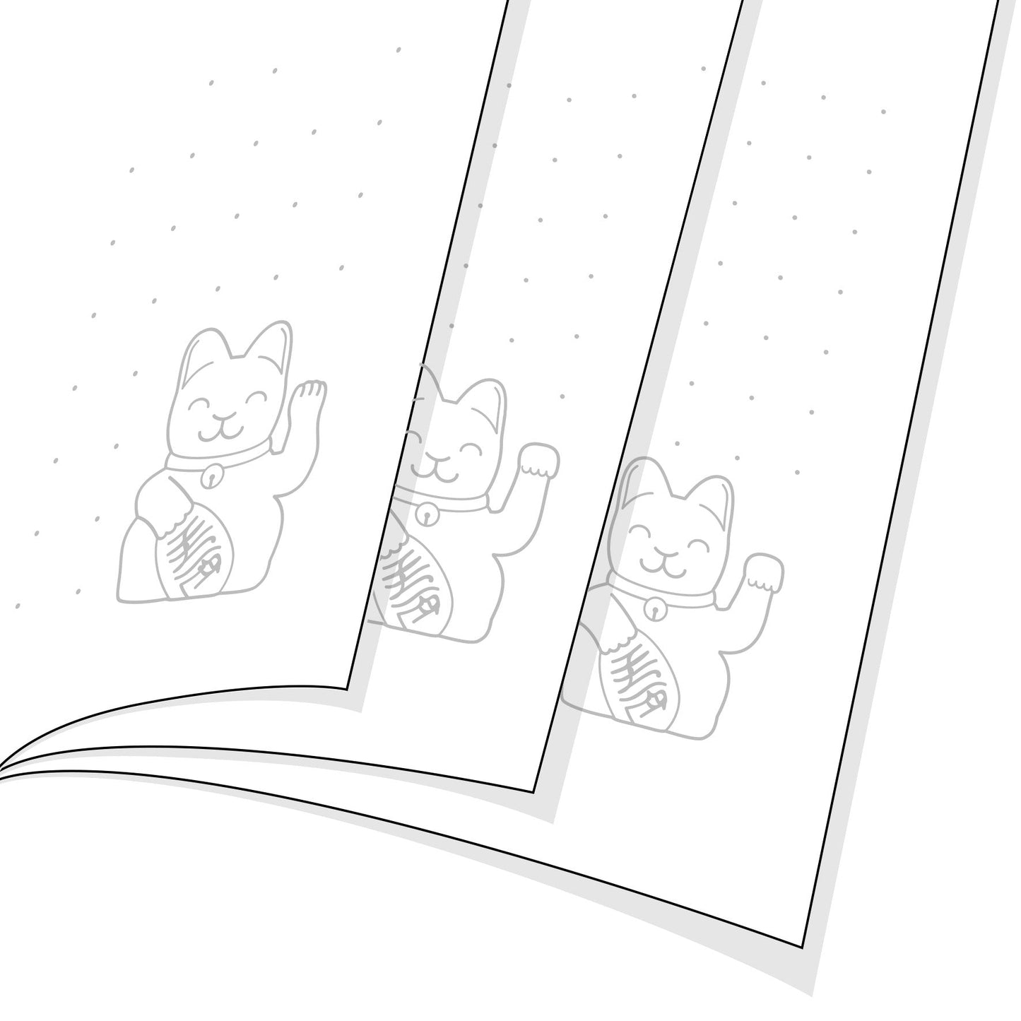 Cuaderno de chat de la suerte gris