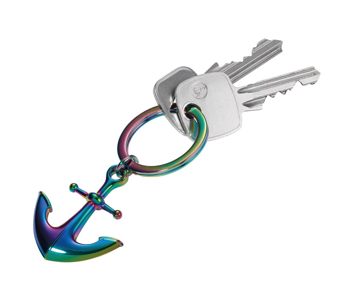Anodized Anchor Key Ring