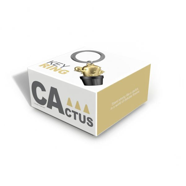 Keyring Cactus Gold