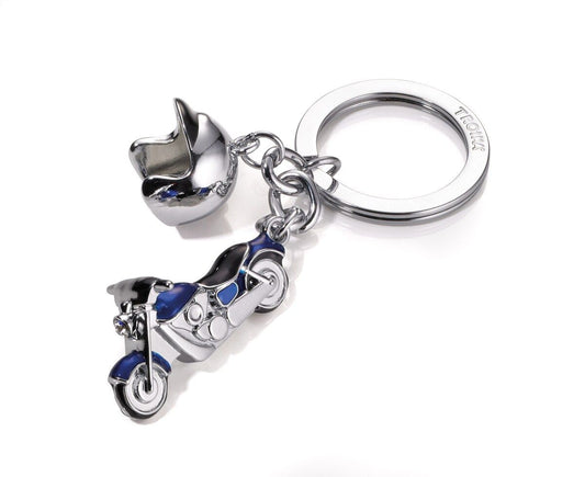 Porte de chave de motocicleta azul personalizada