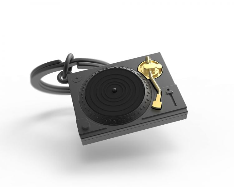Porte Clés Platine Vinyle Noire