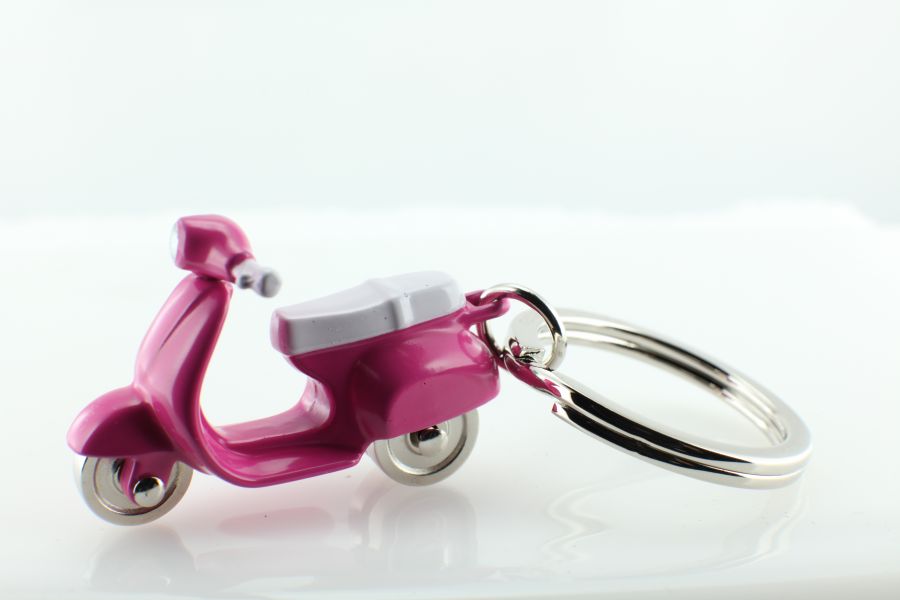 Portachiavi Scooter Retro Rosa