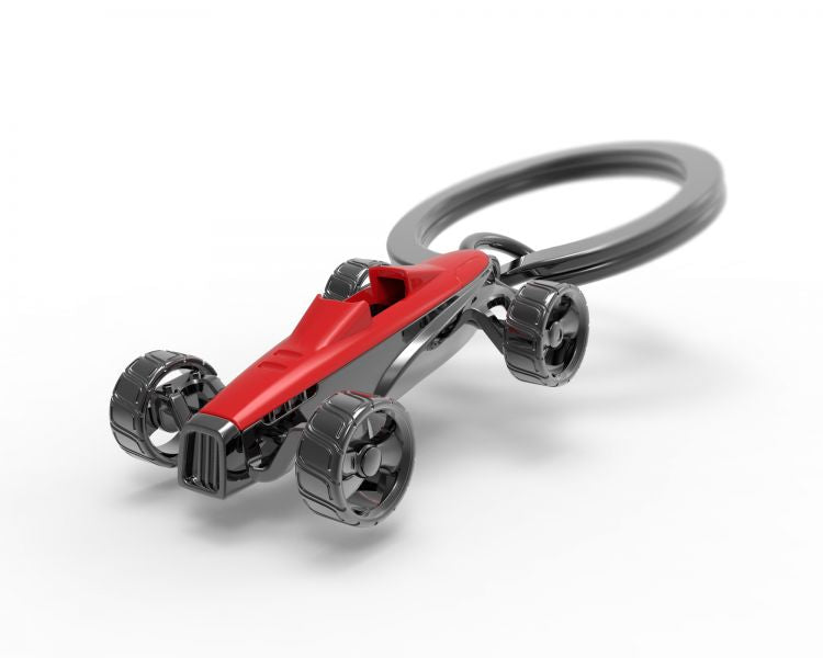 Porte clés Voiture de Course Retro Rouge